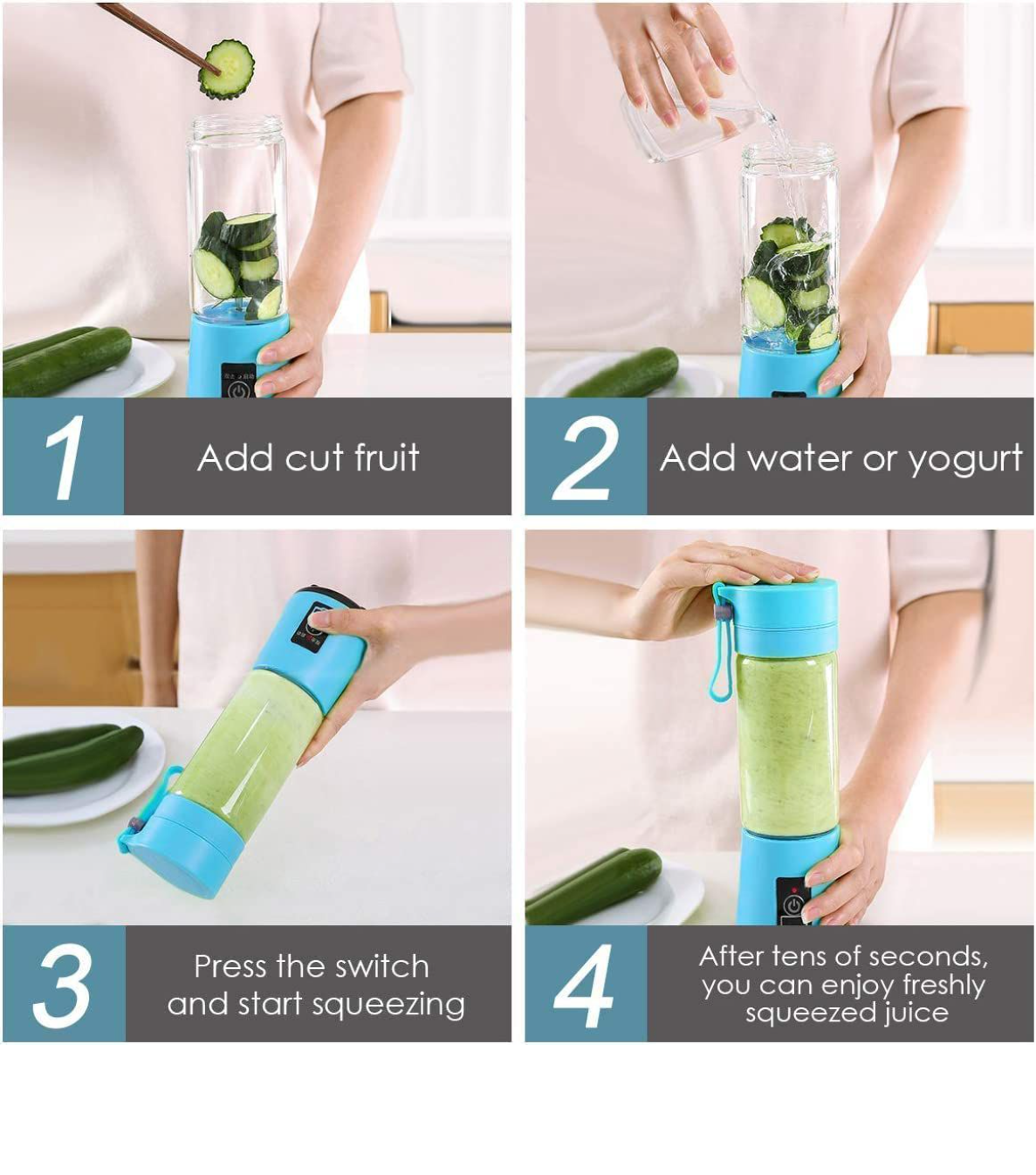 Portable 6 blade electric Juicer
