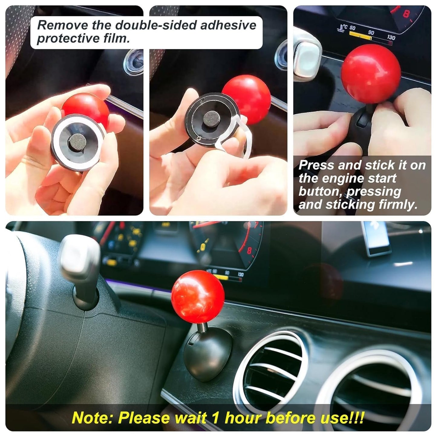 Car Push To Start Button Rocker, Car Engine Start Stop Button Joystick