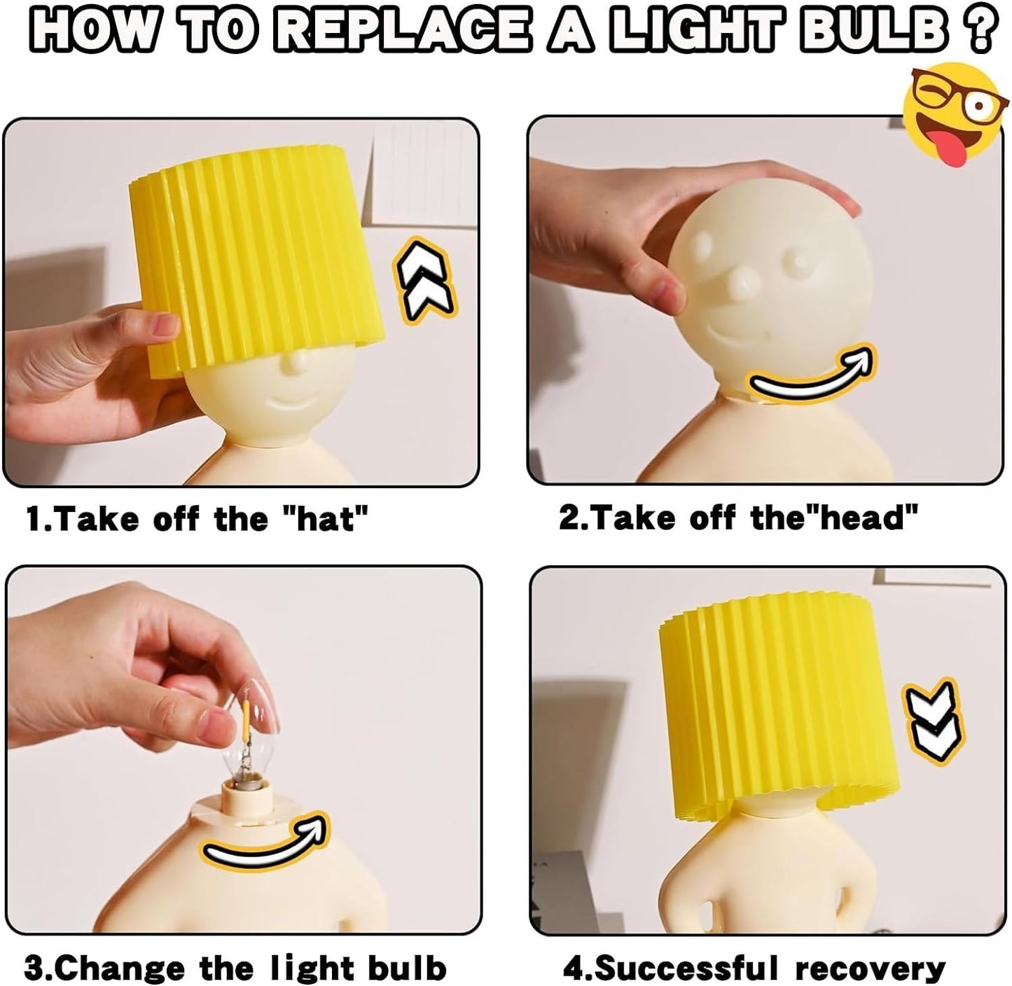 Cute Boy Night Light, Creative Night Light LED
Plug-In Table Lamp For Bedroom
