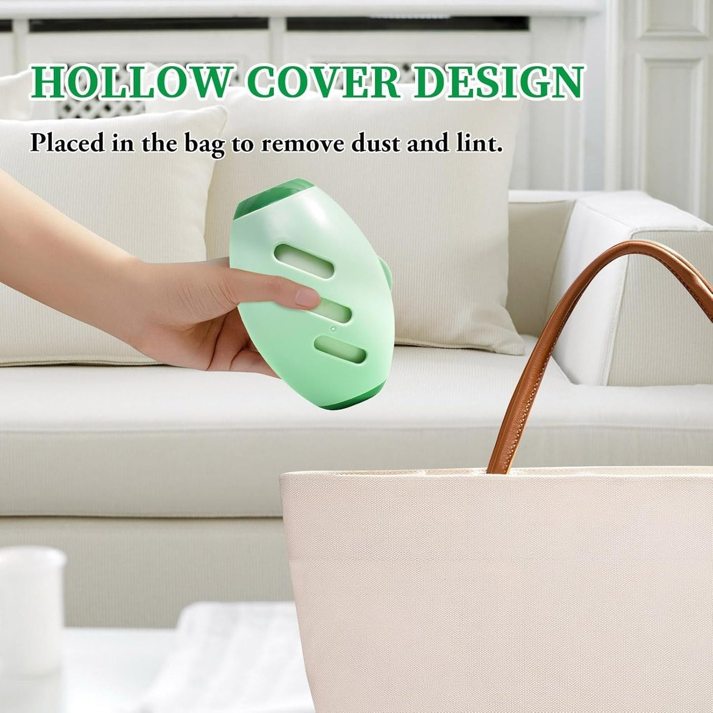 Egg shape reusable lint roller
