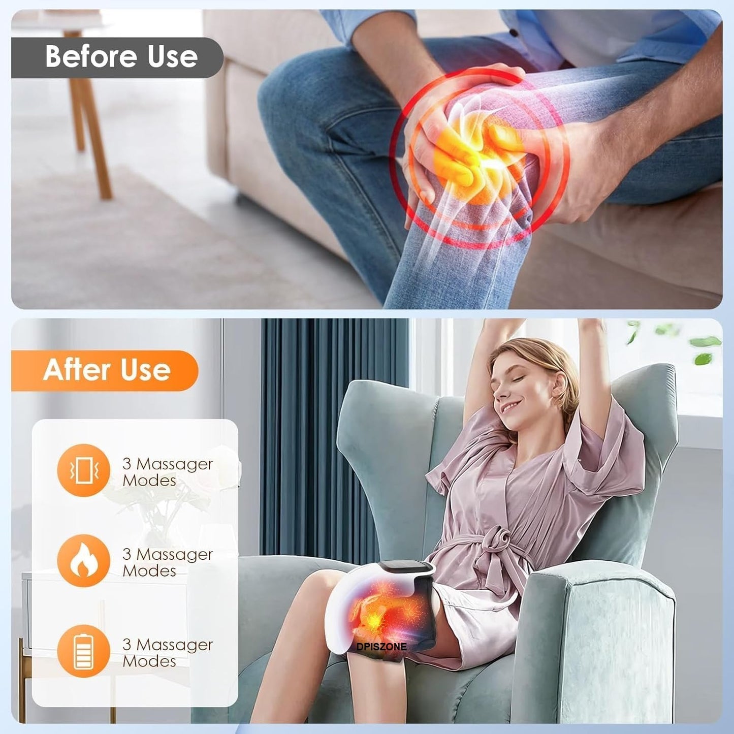 Cordless knee massager for joint pain shoulder elbow Physiotherapy Arthritis
