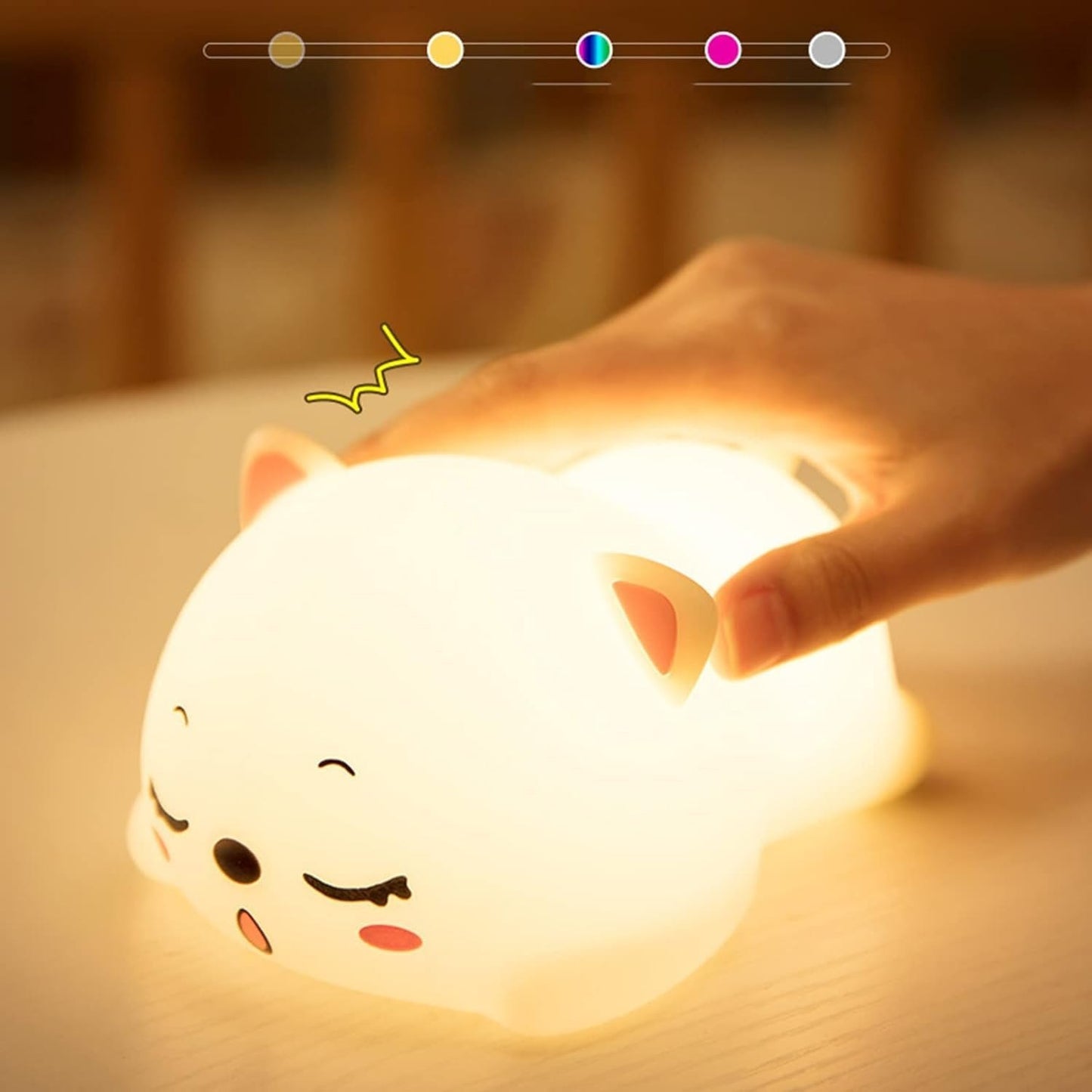 Silicone cat night light lamp