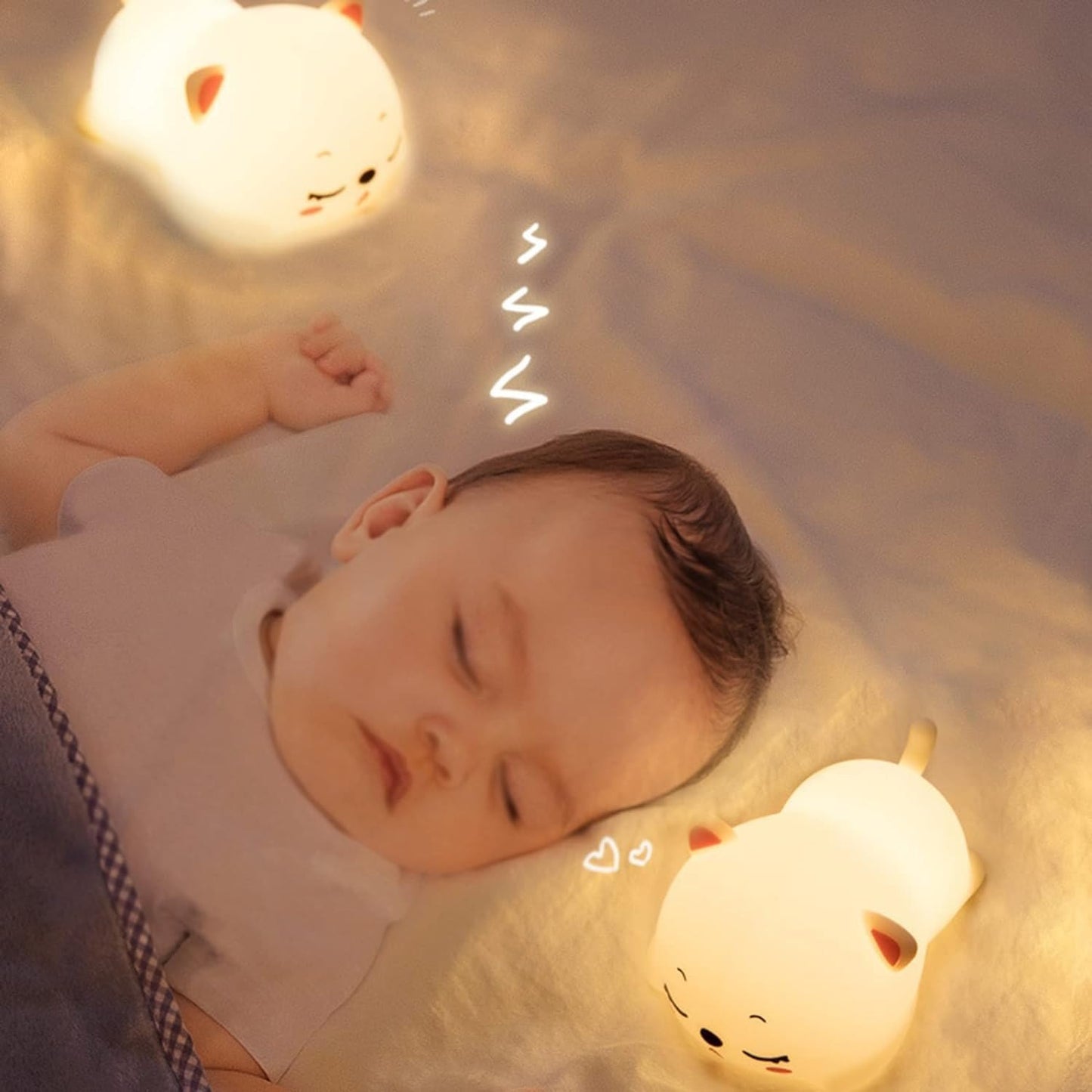 Silicone cat night light lamp