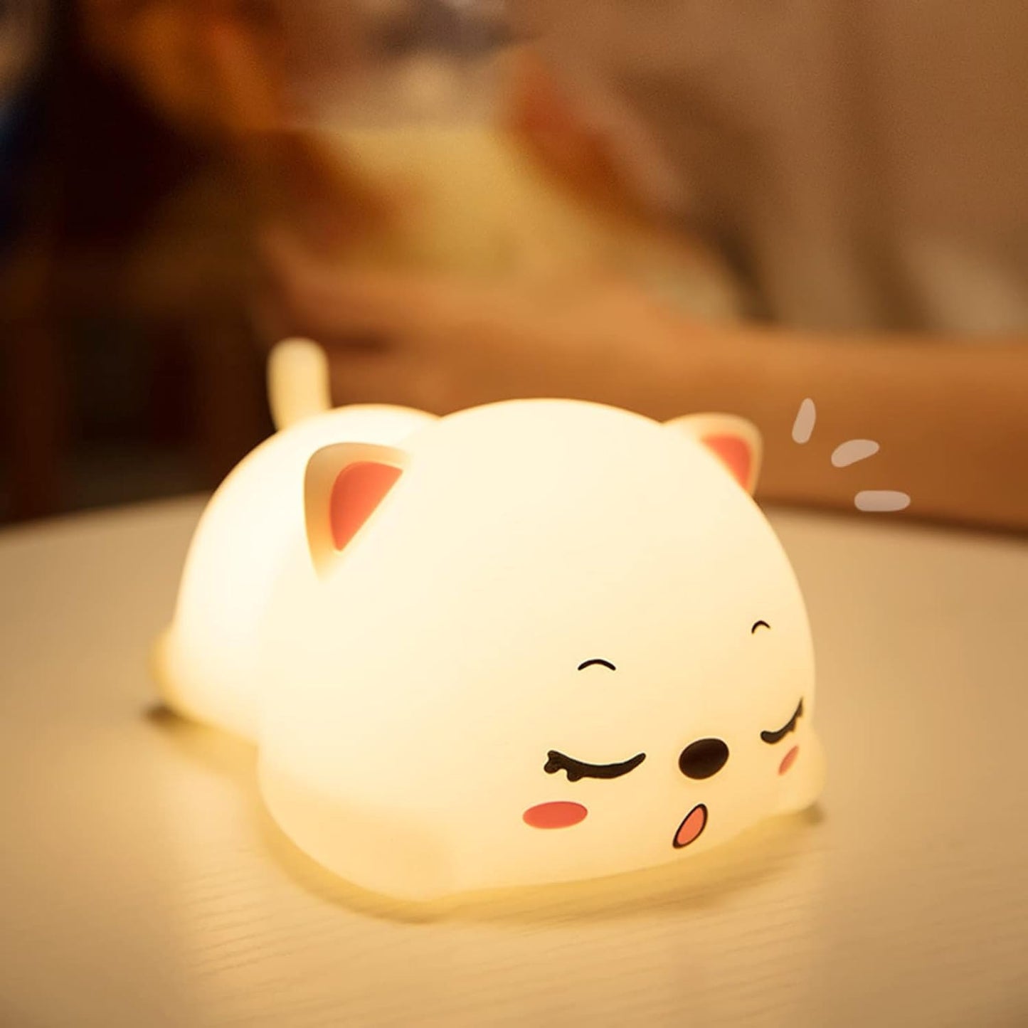 Silicone cat night light lamp